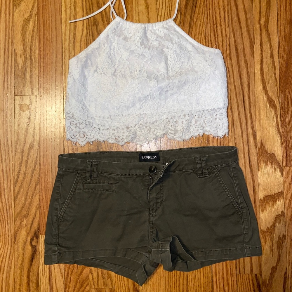 Express Army Green Shorts!